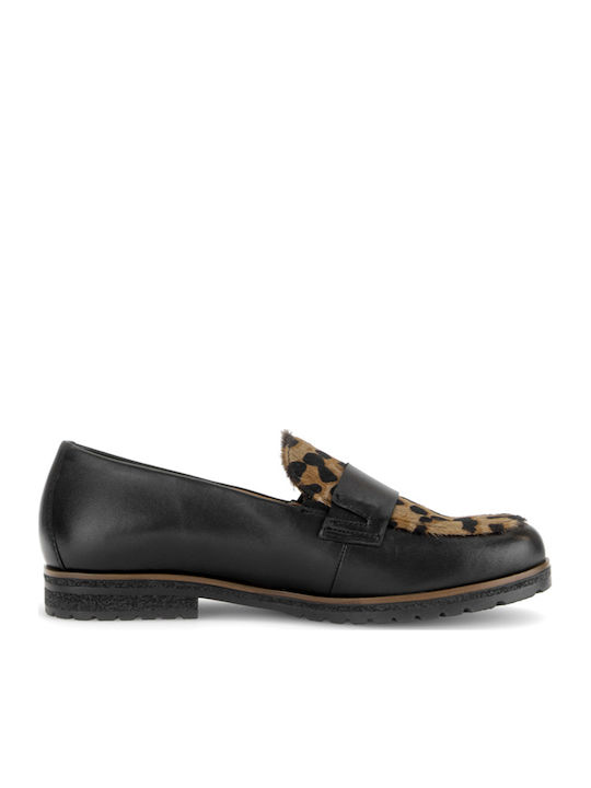 Δερμάτινα Γυναικεία Loafers σε Μαύρο Χρώμα