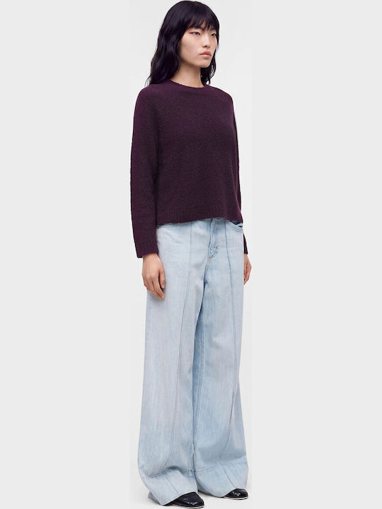 Women's Wool Sweater Dark Purple