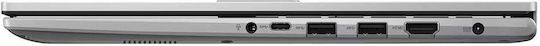 Asus Vivobook Go 15 15.6" IPS (Core 3-304/8GB/256GB SSD/W11 Home) Cool Silver (GR Keyboard)