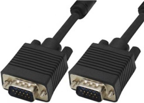 Кабел VGA мъжки - VGA мъжки Черен 1.8м (04.001.0386)