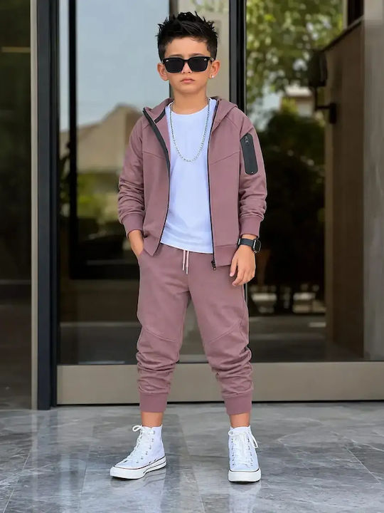 Kids Set with Pants 3 Pieces Brown