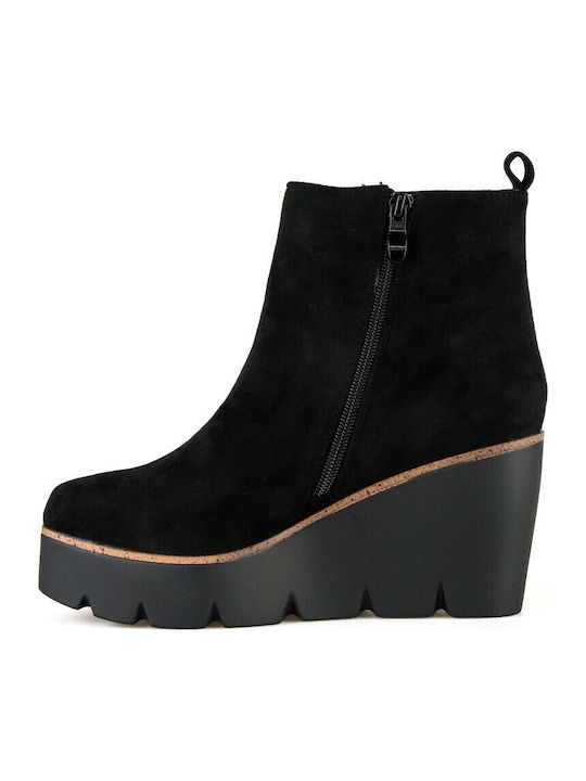 Suede Women's Ankle Boots Black