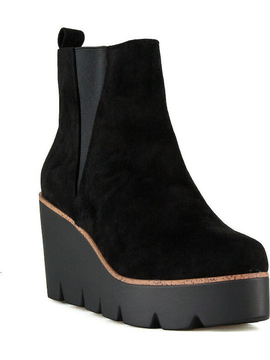 Suede Women's Ankle Boots Black