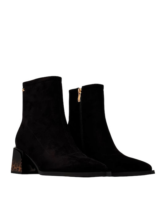 Suede Women's Ankle Boots Black
