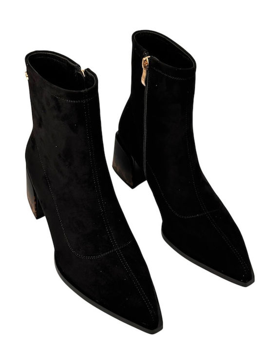 Suede Women's Ankle Boots Black