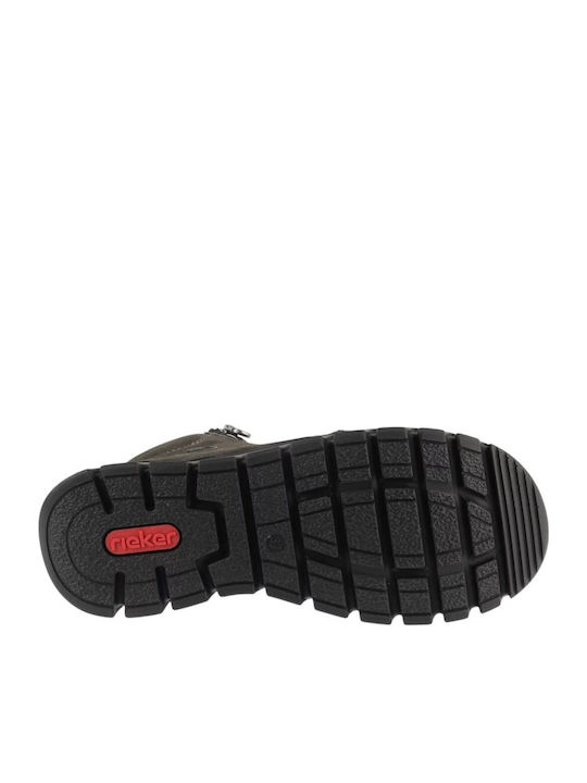 Leder Damen Stiefeletten Ankle Schwarz