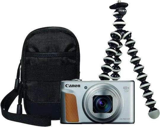 Canon PowerShot SX740 HS Travel Kit Cameră Foto Compactă 20.3MP Zoom Optic 40x Argintie
