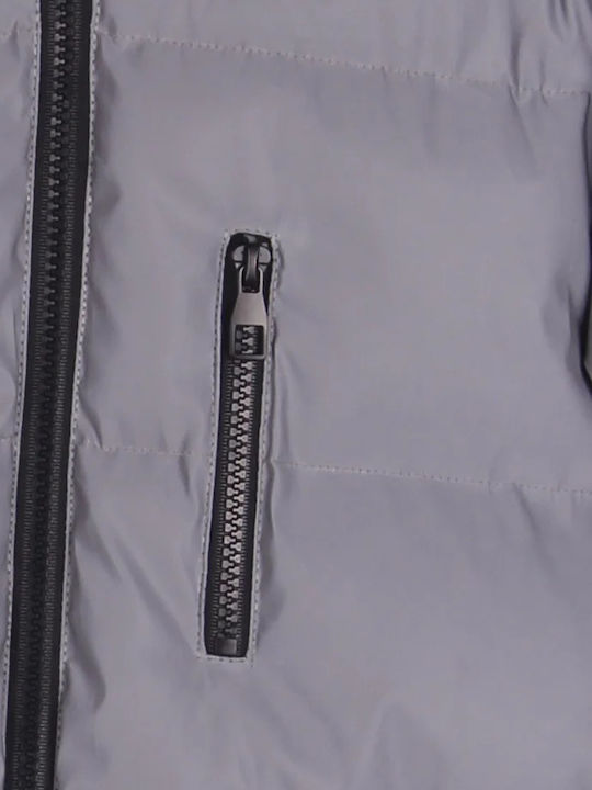 Joyce Kinderjacken & Winterjacken Casual Kurze Beidseitige Mit Kapuze Grau Joyce Kinderjacken & Winterjacken Casual Kurze Beidseitige Mit Kapuze Grau