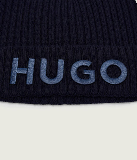 Beanie Women's Knitted Beanie in Navy Blue Color