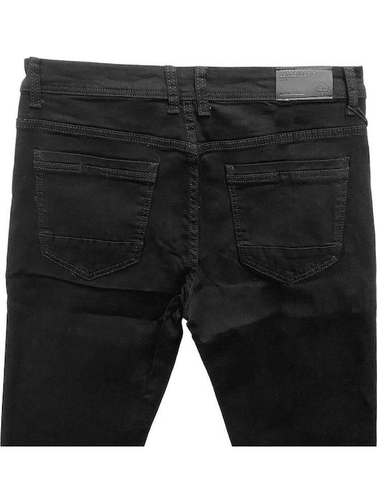 Men's Elastic Black Jeans Pants