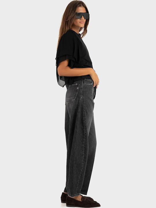 Damen Jeans Hosen Schwarz