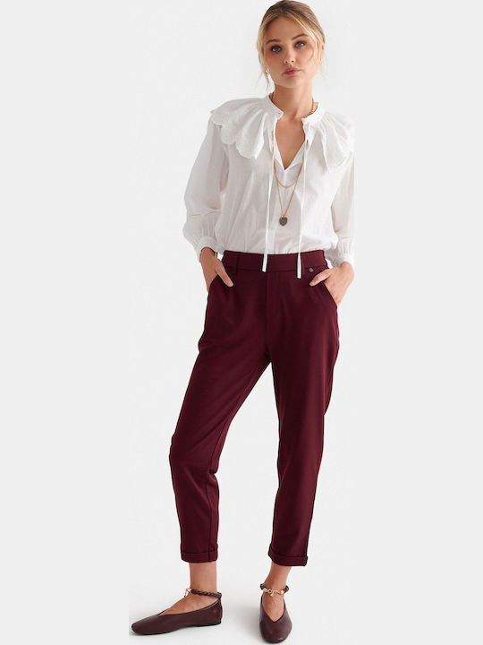attrattivo Hosen für Damen Stoff Rot