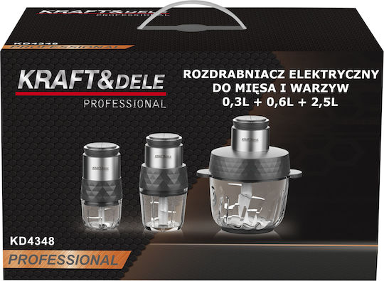 Kraft & Dele Multi Chopper 550W with 300ml Container Grey