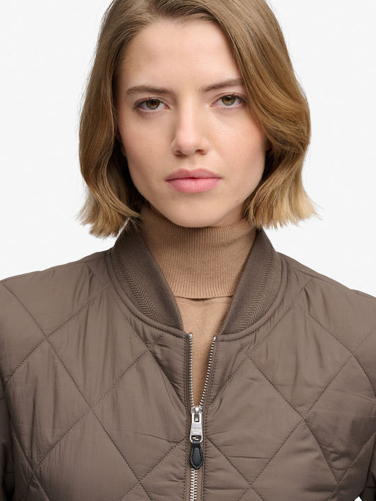 Κοντό Γυναικείο Bomber Jacket Deep Khaki Green