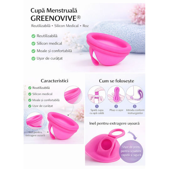 Greenovive Cupă Menstruală Small Roz