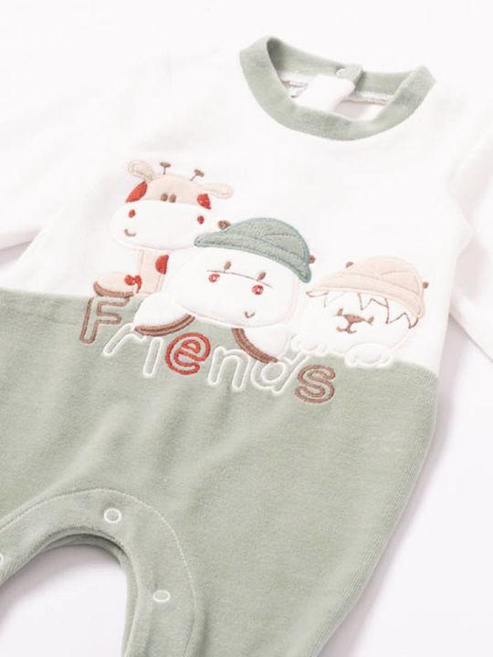 Evita Set Onesie with Cap Velvet Mint