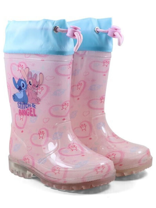 Cizme de cauciuc copii Stitch Roz