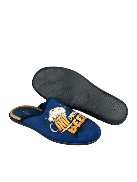 Herren Hausschuhe Blau