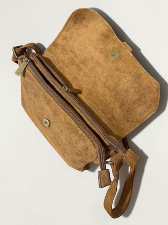 Women's Shoulder Crossbody Suede Brown Bag