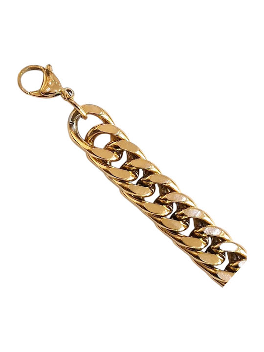 Kalliopi Silver Brățară Pentru Bărbați Lanț Din Oțel Placat Cu Aur Cu Diamant 20cm Kalliopi Silver Brățară Pentru Bărbați Lanț Din Oțel Placat Cu Aur Cu Diamant 20cm