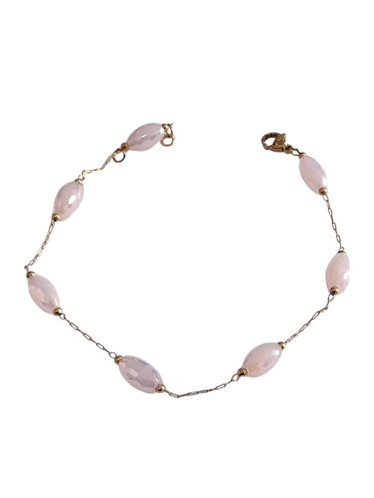 Kalliopi Silver Γυναικείο Βραχιόλι Αλυσίδα από Ατσάλι Επιχρυσωμένο 21cm