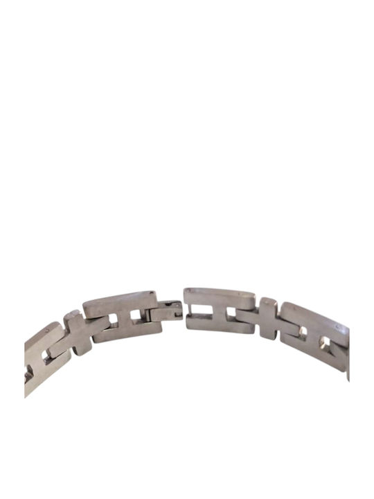 Kalliopi Silver Ανδρικό Βραχιόλι από Ατσάλι 23cm