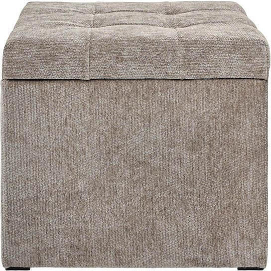 Fylliana Hocker Für Das Wohnzimmer Mit Stauraum Taupe 50x50x46cm