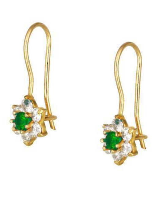 Kontopoulos Earrings Gold 9K with Stones Kontopoulos Earrings Gold 9K with Stones