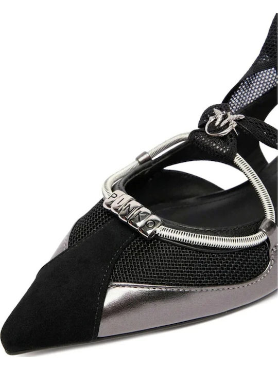 Leder Damen Ballerinas Mit Riemen Schwarze