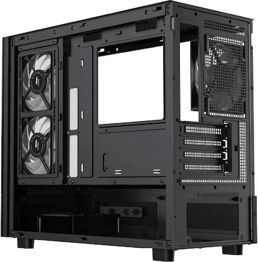 GameMax NEX C31 BK Gaming Mini Tower Computer Case with Side Window and ARGB Lighting Black