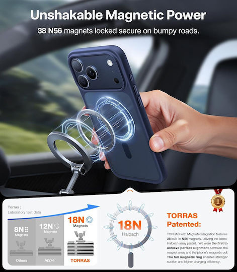 Калъф Torras Guardian Съвместим С Magsafe Черен За Iphone 18 Pro Max/17 Pro Max