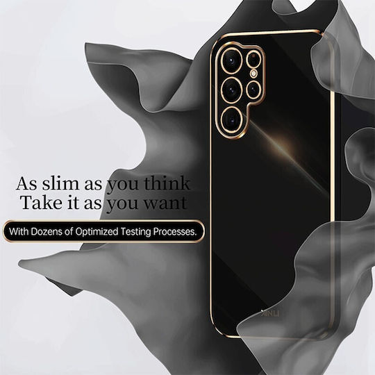 Xinli Straight Silicone Case Black Samsung Galaxy S22 Ultra