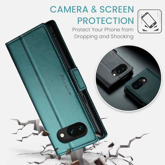 Caseme 023 Google Pixel 10a Rfid Wallet Leather Case Green