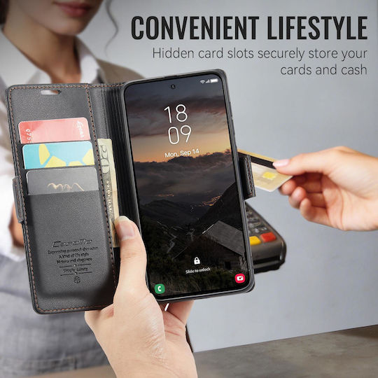 Caseme 023 Xiaomi 17t 5g Rfid Wallet Leather Case Black