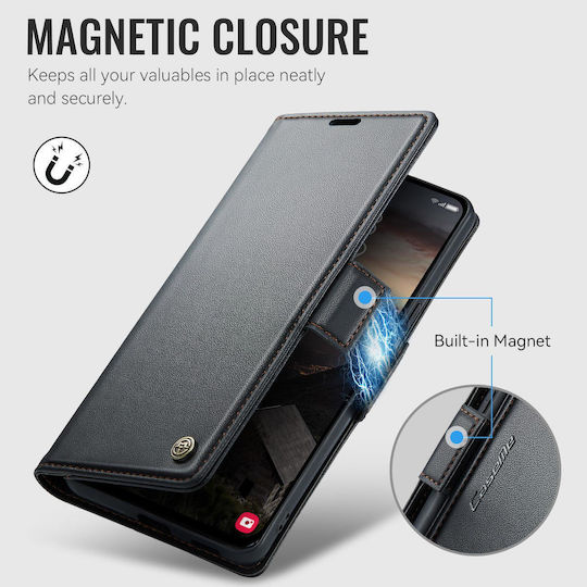 Caseme 023 Xiaomi 17t 5g Rfid Wallet Leather Case Black