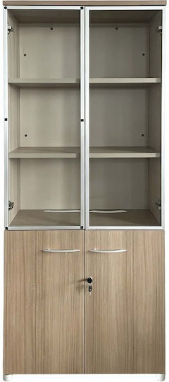 Dulap de Birou Lictra Din Lemn Bej 80x40x200cm