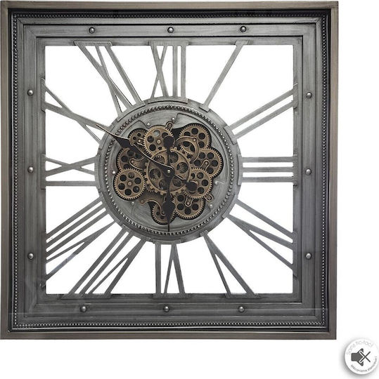 Atmosphera Часовник На Стена Металик Сив 80x80см