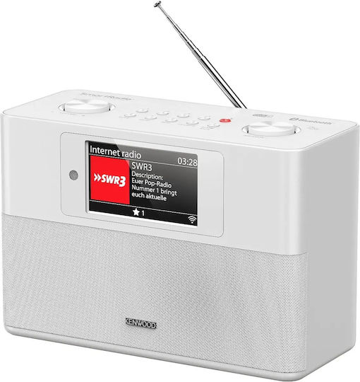 Kenwood 1379341 Retro Tischplatte Radio DAB+ mit Bluetooth und USB Weiß