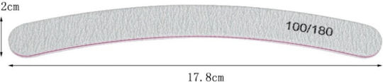 Gray Banana Nail File 100/180 50 Pieces