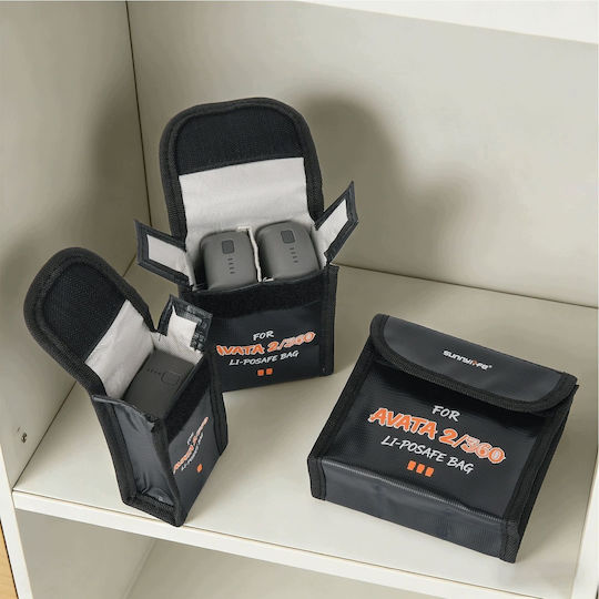 Sunnylife Калъф за Пренасяне На Батерия Черен за DJI Avata 2 / Avata 360 12.3x4.4x7см