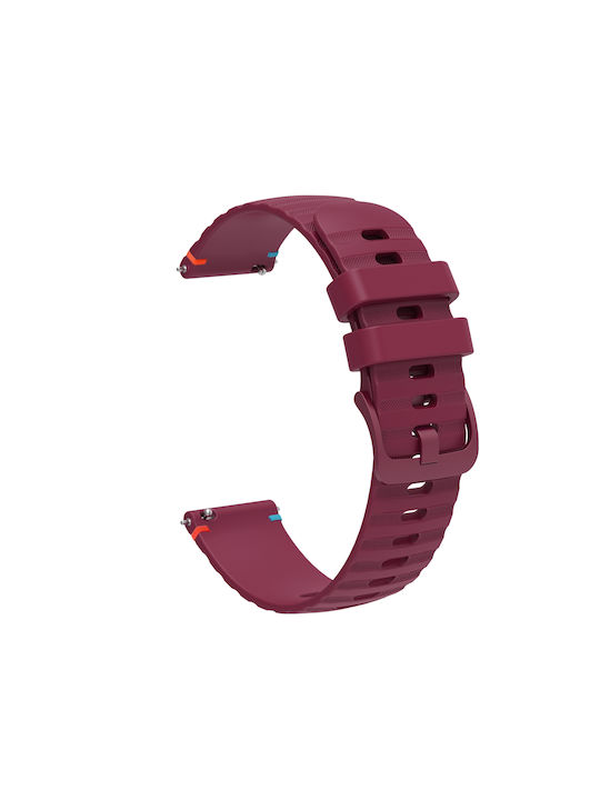 Garmin Vivoactive 5 Silicone Textured Wave Style 20mm Wine Red