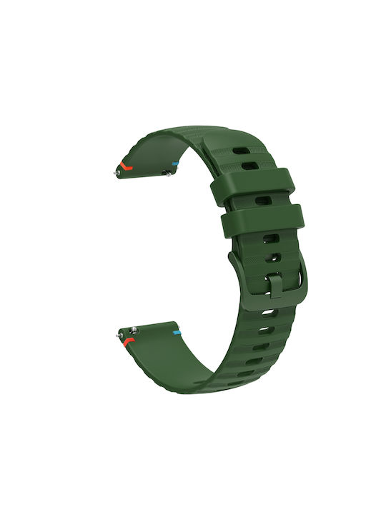 Garmin Vivoactive 5 Silicone Embossed Wave Style 20mm Army Green