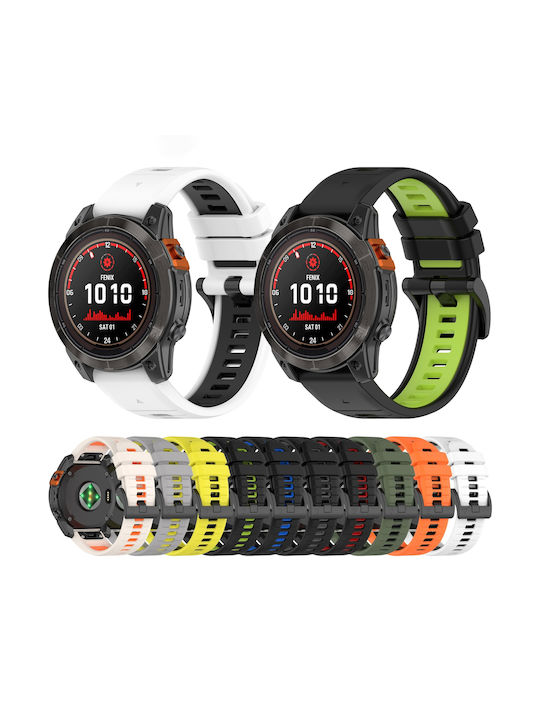 Garmin Instinct 2 Solar Sports Two-Tone Watch Strap Silicone 22 Mm Starlight+Orange