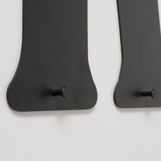 Boltze Agățătoare De Perete Metalică Cu 3 Compartimente Neagră 38x30cm Boltze Agățătoare De Perete Metalică Cu 3 Compartimente Neagră 38x30cm