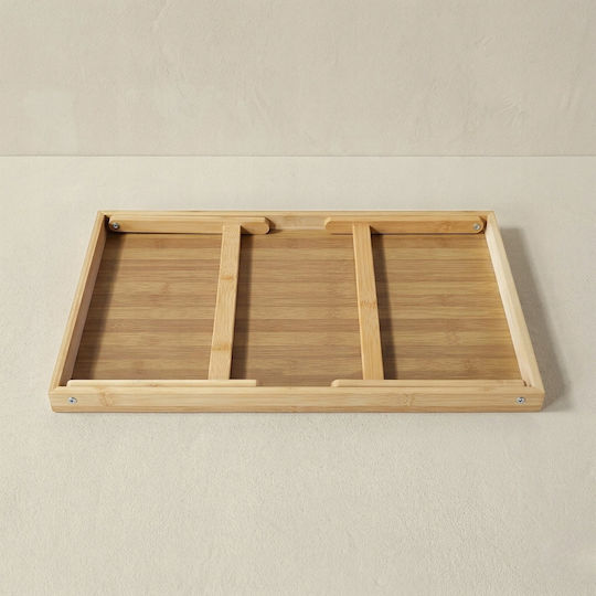 Zeller Bambus Bett-Tablett 54x30x24cm