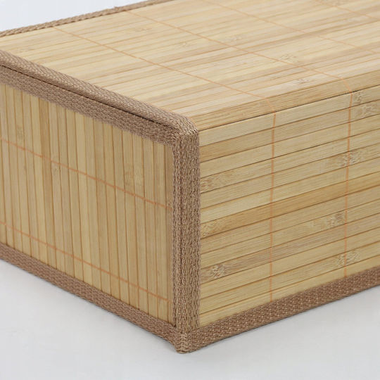 ikonka Aufbewahrungskörbe Bamboo mit Deckel Braune 3 Stück
