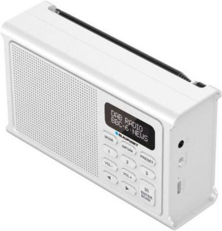 Blaupunkt DR3WH Portable Rechargeable Radio DAB+ with Bluetooth and USB White