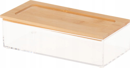 vidaXL Plastic Storage Box with Lid Transparent 19x9.5x10cm