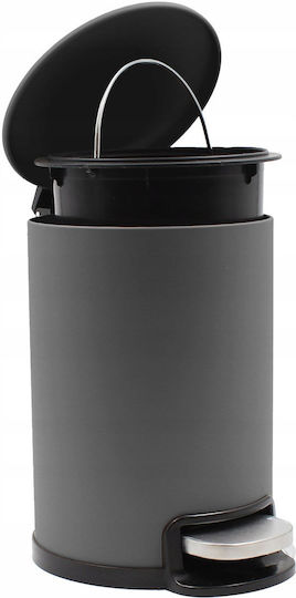 Douceur d'Intérieur Metallisches Badezimmer Behälter Soft Close 3lt Grau