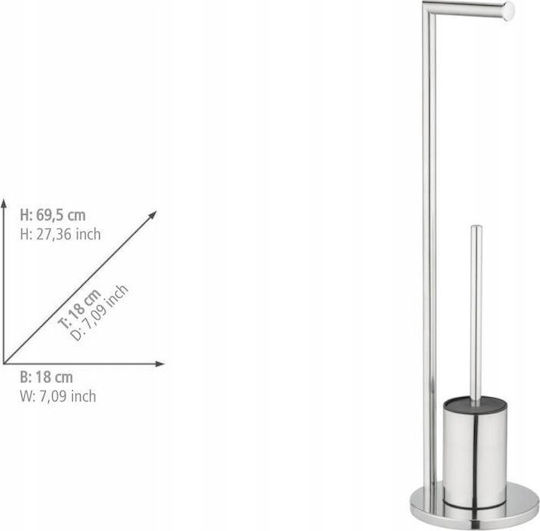Wenko Inox Silver Bathroom Bin